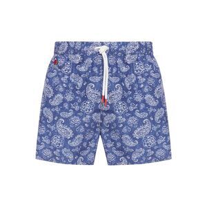 Kiton Men Swimsuit In Technical Fabric With All-Over Graphics